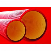 Труба жесткая двустенная для кабельной канализации DKC 160916-6K (6кПа) д160мм,цвет красный